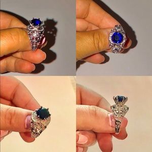 Sapphire sterling silver ring